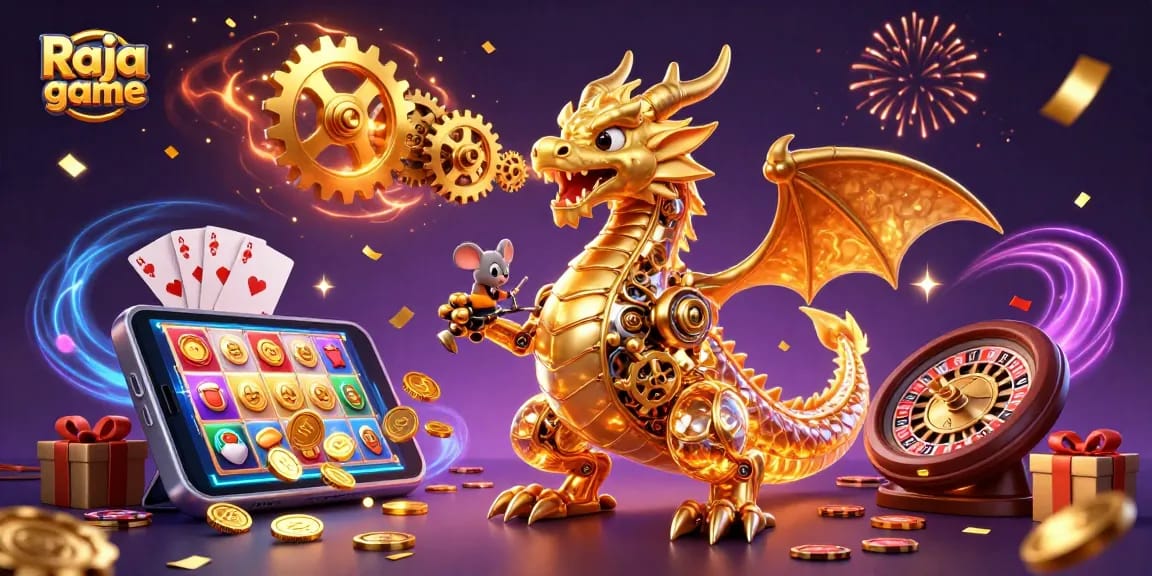 Experience thrilling gameplay with the Raja game in a vibrant 3D casino scene.