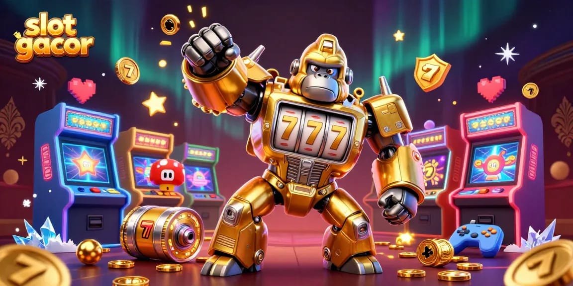 Menang besar dengan slot gacor terbaru, tampilkan gorila emas transformator di mesin slot