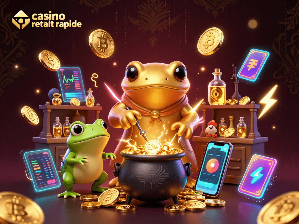 Jouez à retrait rapide de casino avec des gains instantanés et des pièces en cryptomonnaies.