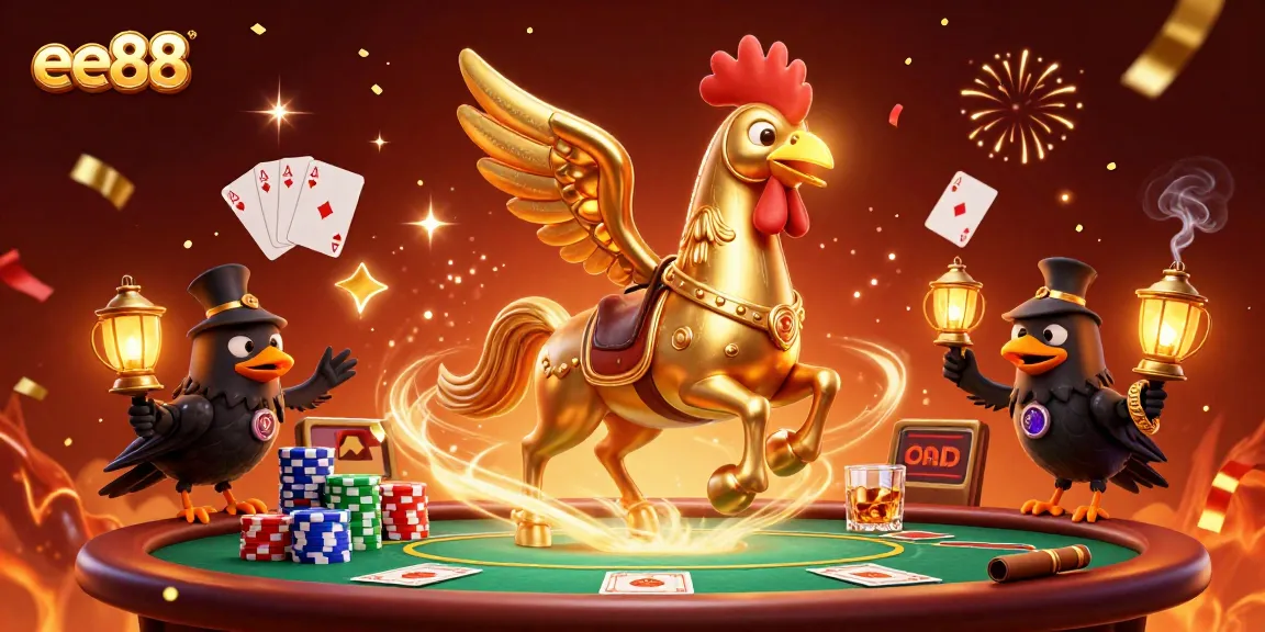 Engage with lively casino scenes featuring ee88 and vibrant game elements in a captivating illustration.