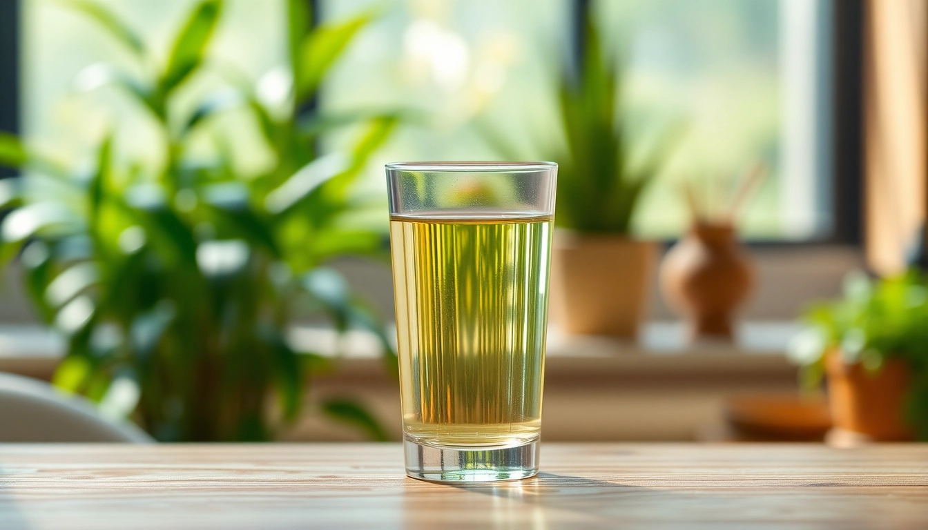Highlighting the benefits of drinking dmso, a clear glass of DMSO liquid on a wooden table.