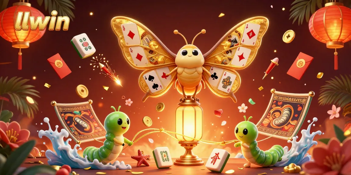 Experience the gaming thrill at llwin in a vibrant casino-themed 3D digital illustration.