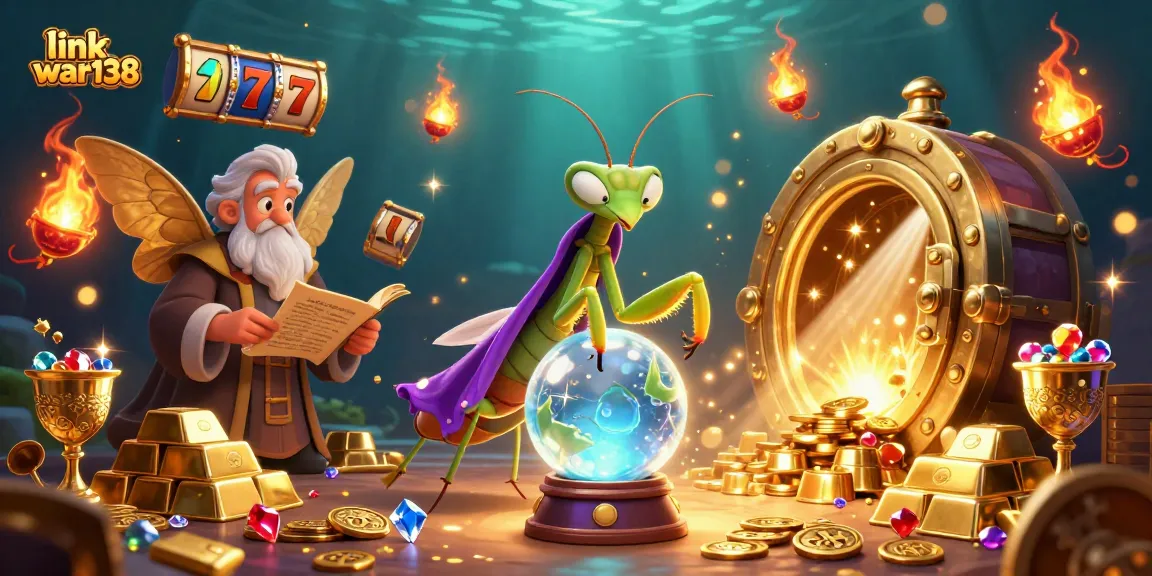 Engage with the vibrant world of link war138 as a 3D mantis fortune teller reveals secrets in a lively casino.