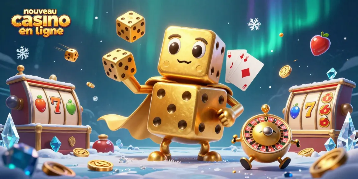 Explorez le nouveau casino en ligne avec un golem de dés doré et des rouleaux de jackpot animés.