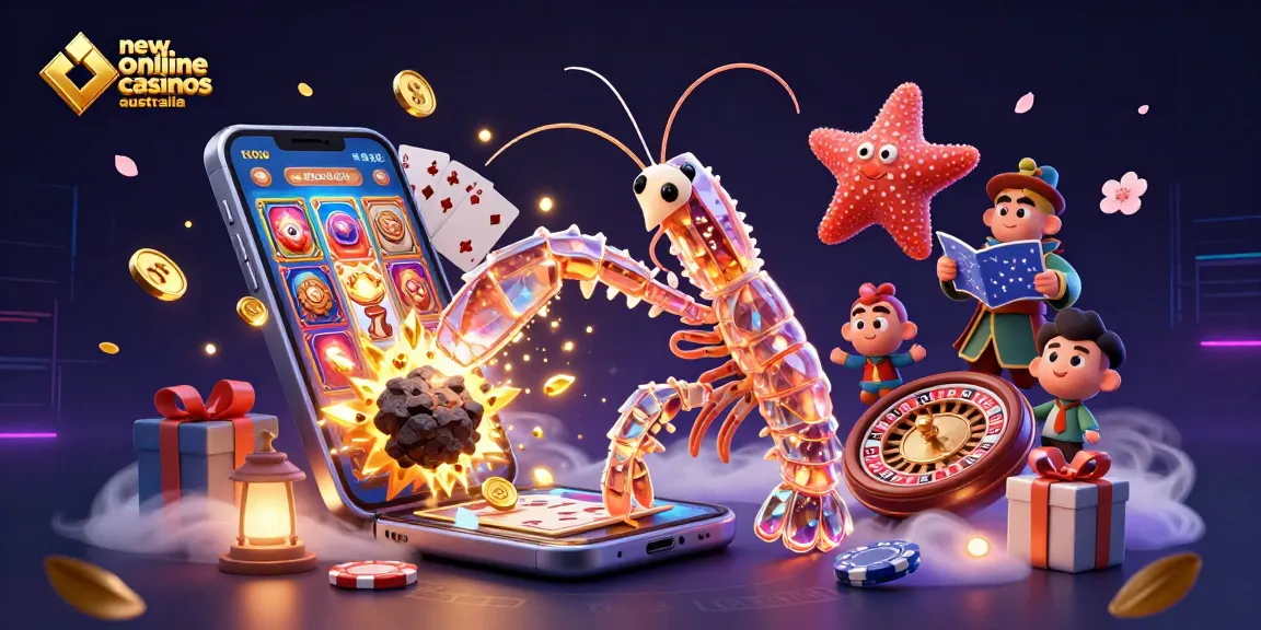 Experience new online casinos australia with a galactic samurai and vibrant casino elements in a dynamic scene.