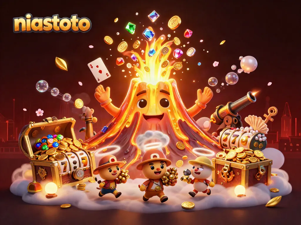 Experience the thrill of niastoto with a golden volcano eruption of treasures, enhancing your gaming adventures.