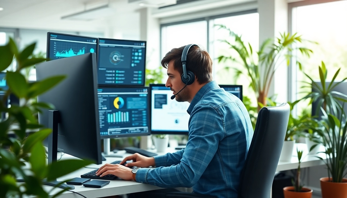 Provide remote it support for small business through a diligent technician managing multiple screens.