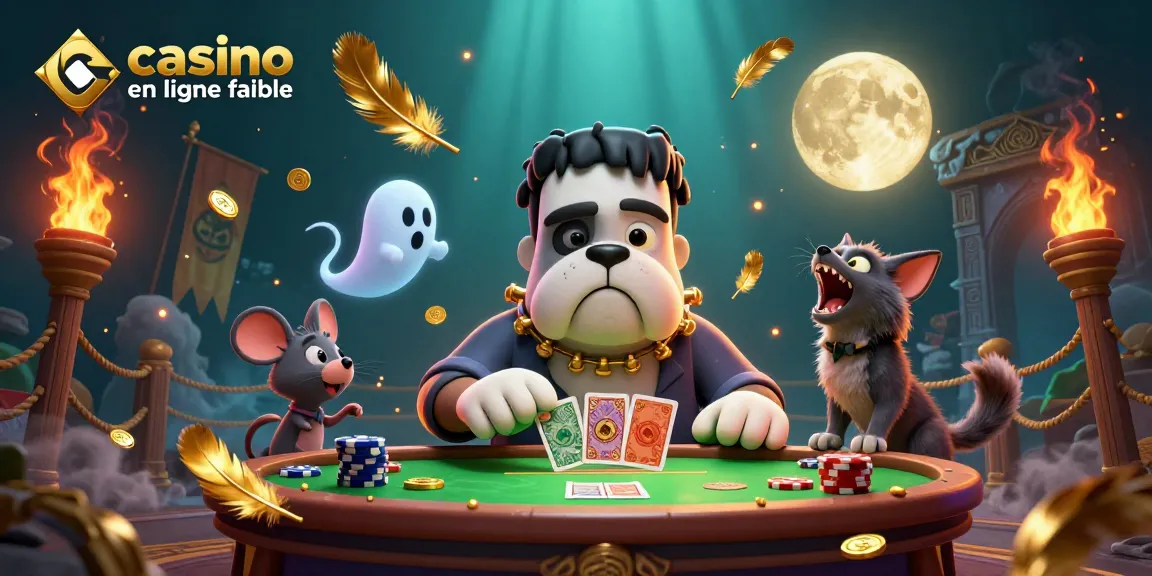 Jouez au casino en ligne fiable avec un bulldog Frankenstein et des thèmes de casino captivants.