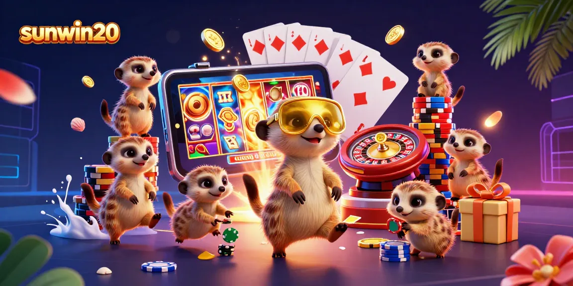 Experience the excitement of sunwin20 with meerkats running a lively casino operation