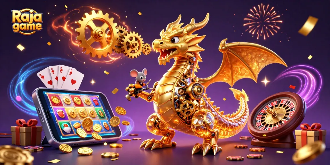 Experience thrilling gameplay with the Raja game in a vibrant 3D casino scene.