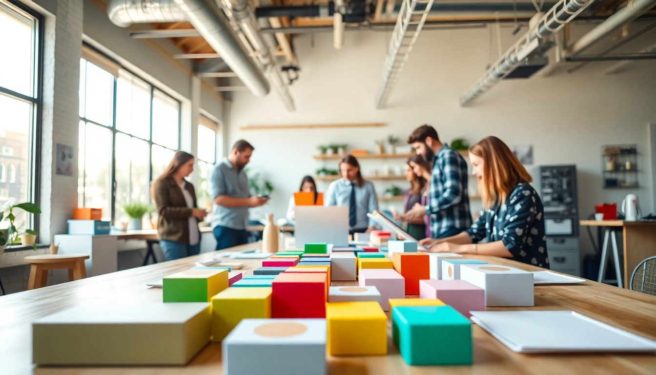 Engaging environment of a packaging design agency Melbourne illustrating teamwork and creativity in action.
