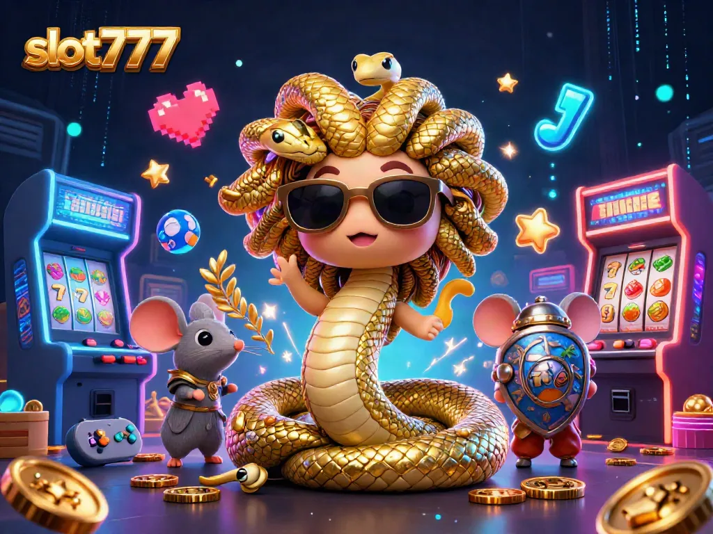 Raih jackpot dalam permainan slot777 dengan Medusa dan pahlawan mouse bersatu di dunia kasino.