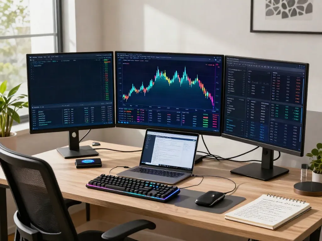 Dynamic trading environment highlighting Hong Kong stock market API integration with cryptocurrency analytics and trading tools.