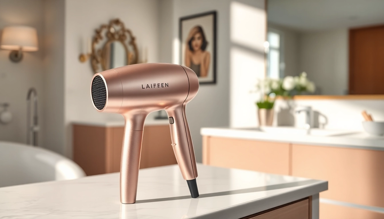 Enhance your styling routine with the Laifen hair dryer, showcasing its sleek design and premium finish.