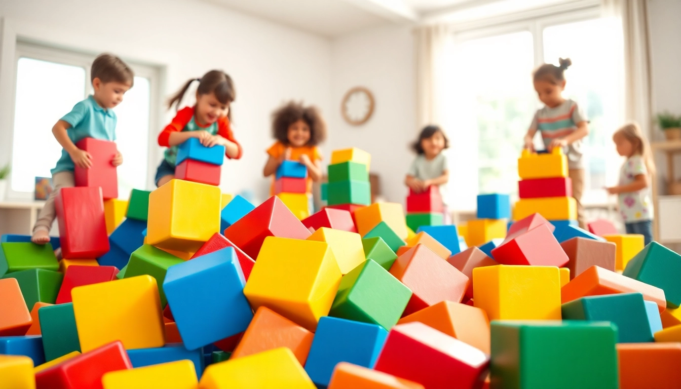 Engage kids with giant building blocks to discover more creative adventures indoors.
