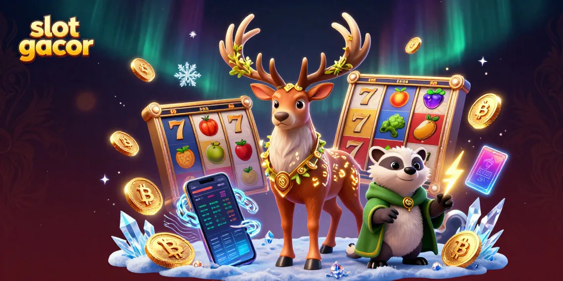 Engage in slot gacor excitement with vibrant reels, characters, and crypto elements coming alive.