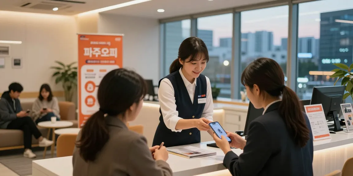 Experience 파주오피 services with friendly staff in a modern urban setting.