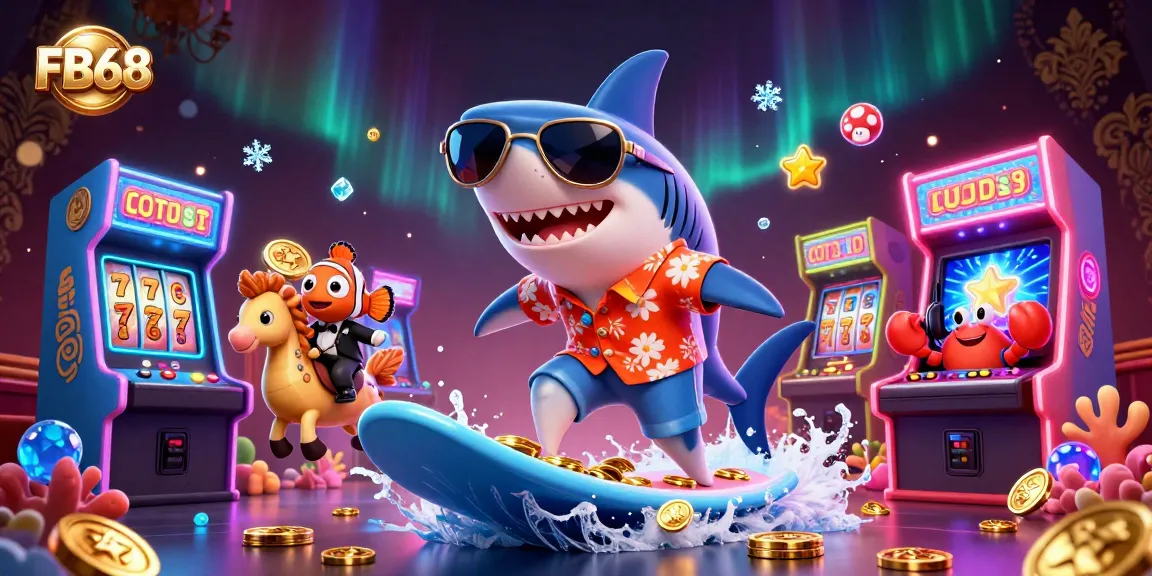 Experience excitement at FB68 with vibrant characters and engaging casino elements in a rich gaming scene.