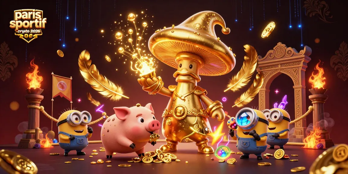 Pariez sur paris sportif crypto 2026 avec une illustration magique des personnages et éléments de jeu captivants.