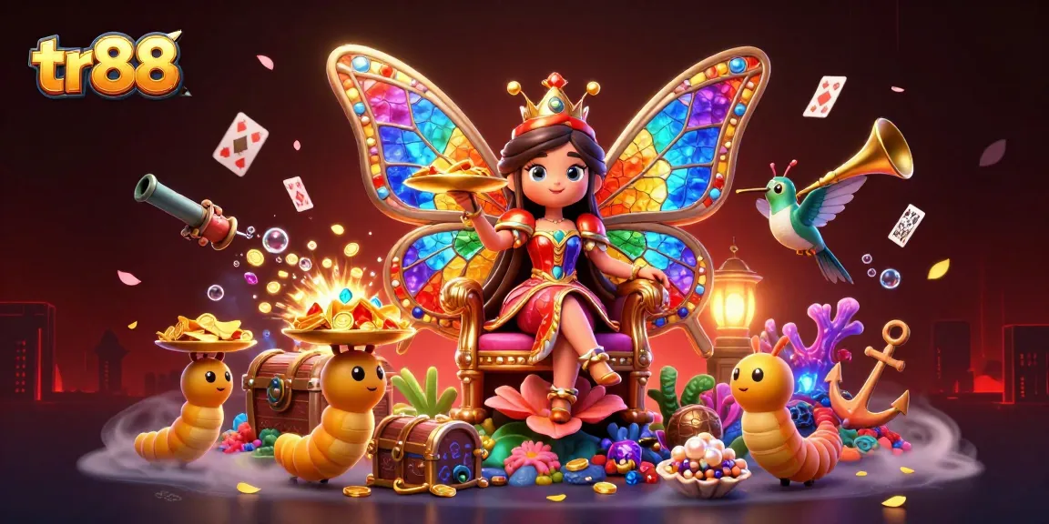 Spin to win at tr88 with a vibrant 3D illustration of a casino adventure!