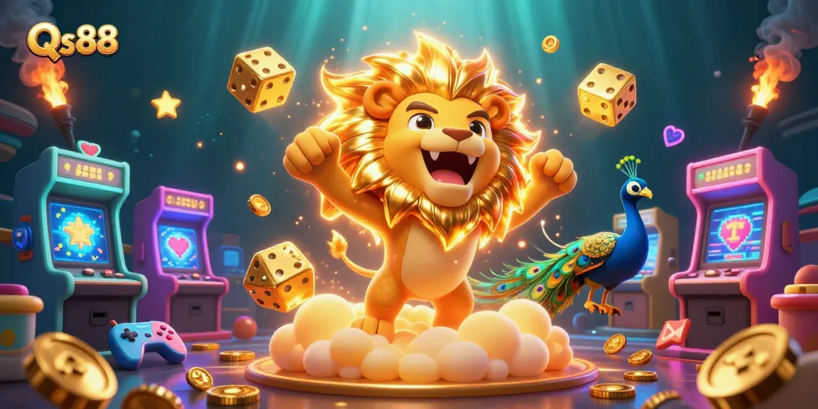 Experience thrilling Qs88 gameplay through vibrant casino elements and captivating 3D characters.