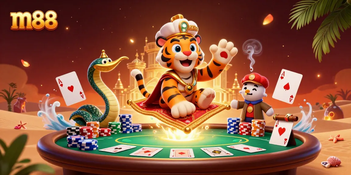 Experience thrilling gameplay with m88's stunning casino scene featuring vibrant casino elements.