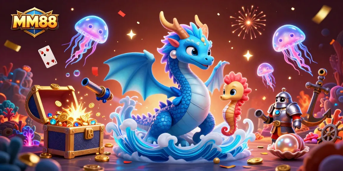 Experience thrilling gameplay with MM88 in this dynamic underwater casino scene.