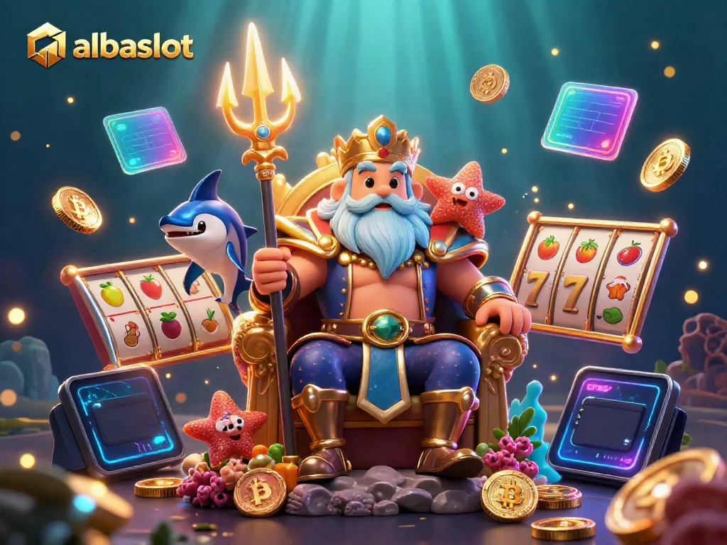Menangkan jackpot di albaslot dengan gulungan slot dan karakter kartun laut yang menarik.