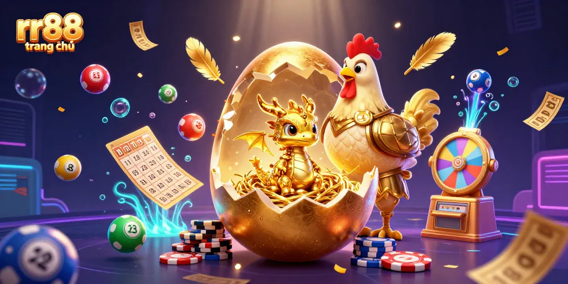 Win at rr88 trang chủ with exciting games featuring golden dragons and lottery elements.