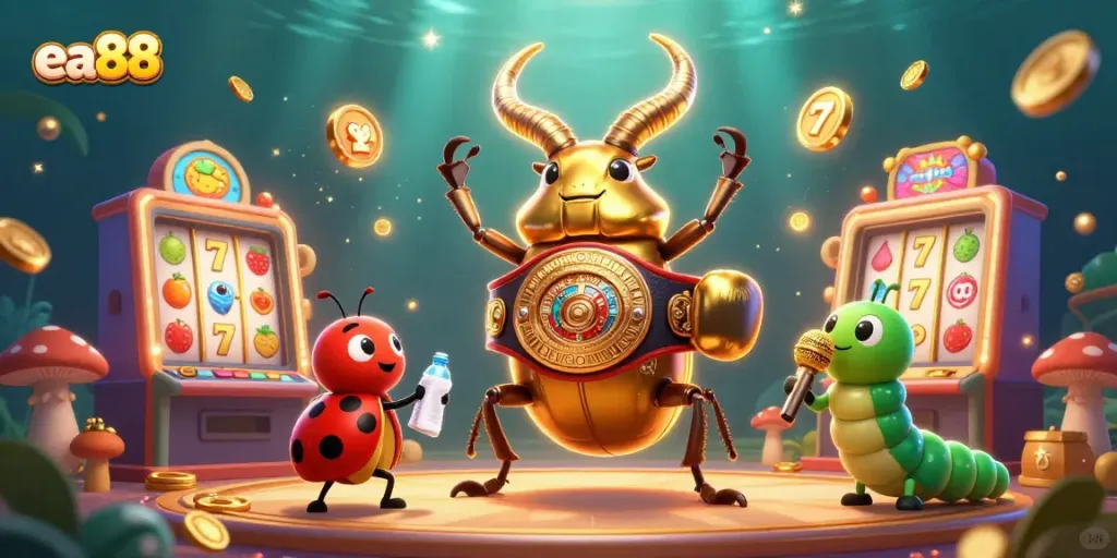 ea88 mang đến trải nghiệm chơi slot hấp dẫn với bé bọ cánh cứng phát sáng.