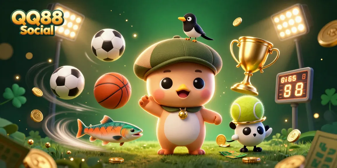 Discover thrilling gameplay and winning potential with QQ88 Social's vibrant casino illustration.