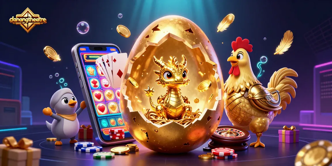 Experience the thrill of gaming at danangtheatre with a stunning 3D illustration showcasing captivating casino elements.