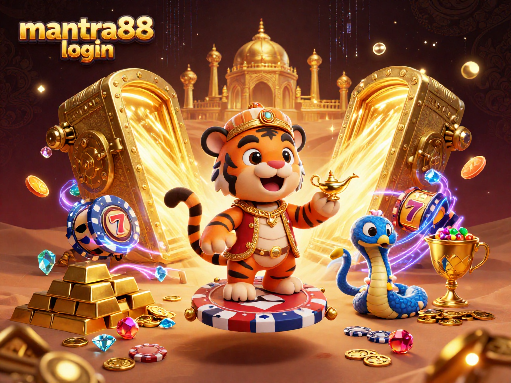Engage in thrilling wins with mantra88 login featuring vibrant casino elements and a magical backdrop.