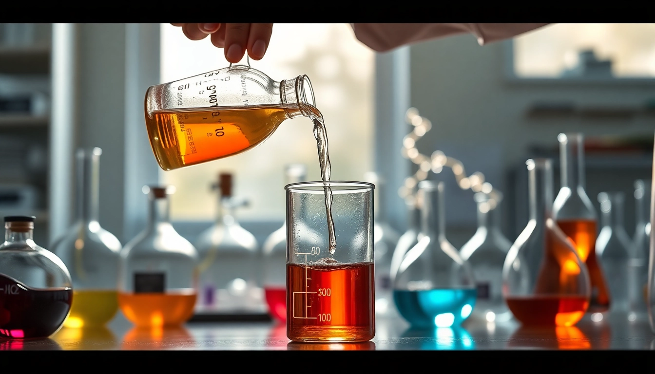 Demonstrating the benefits of drinking dmso in a laboratory setting with vibrant chemical reactions.