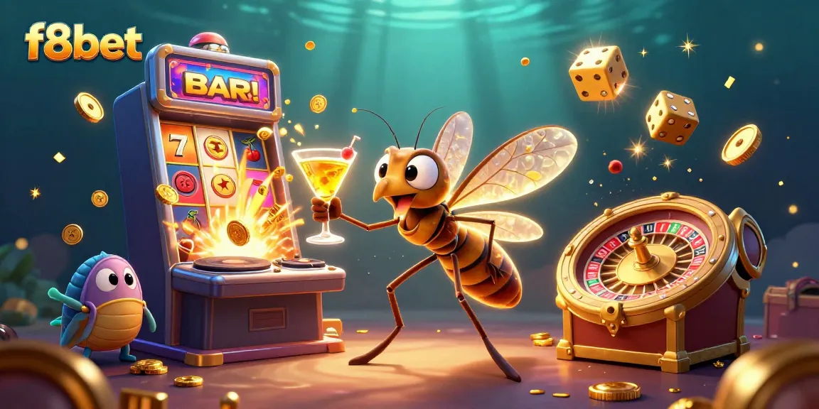 Experience excitement and rewards with f8bet's vibrant casino adventure illustration featuring unique characters.