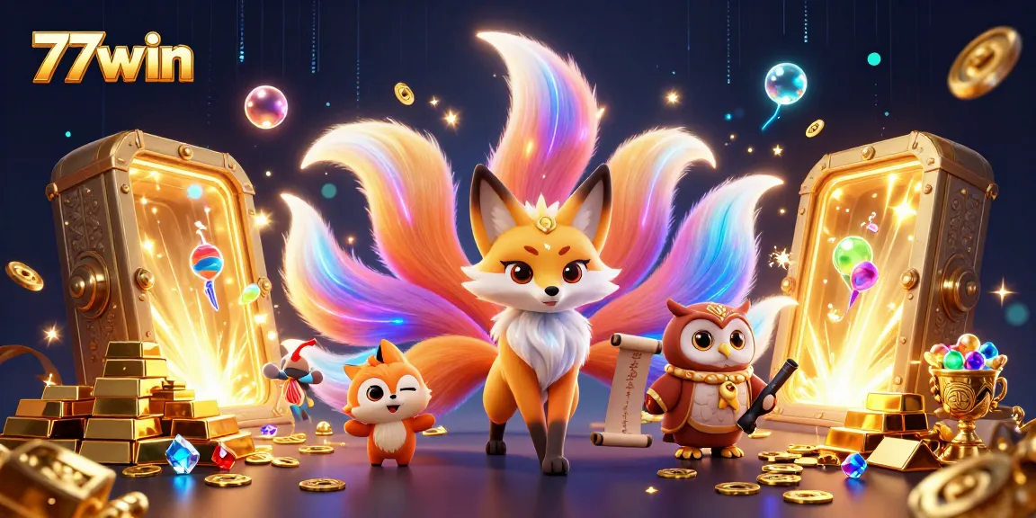Experience the excitement of 77win's vibrant casino fantasy world filled with treasures.