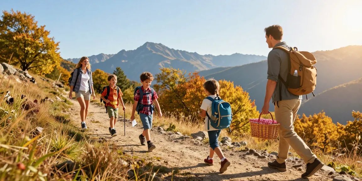 Engaging family adventure hiking scene with mantra88 login at the beautiful mountains.