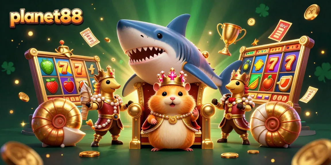Experience thrilling slot action at planet88 with golden hamster king and vibrant game elements.