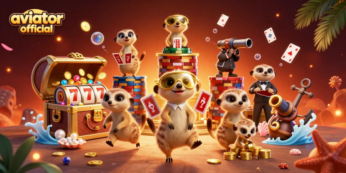 Play the aviator official game with exciting casino meerkat characters and vibrant elements