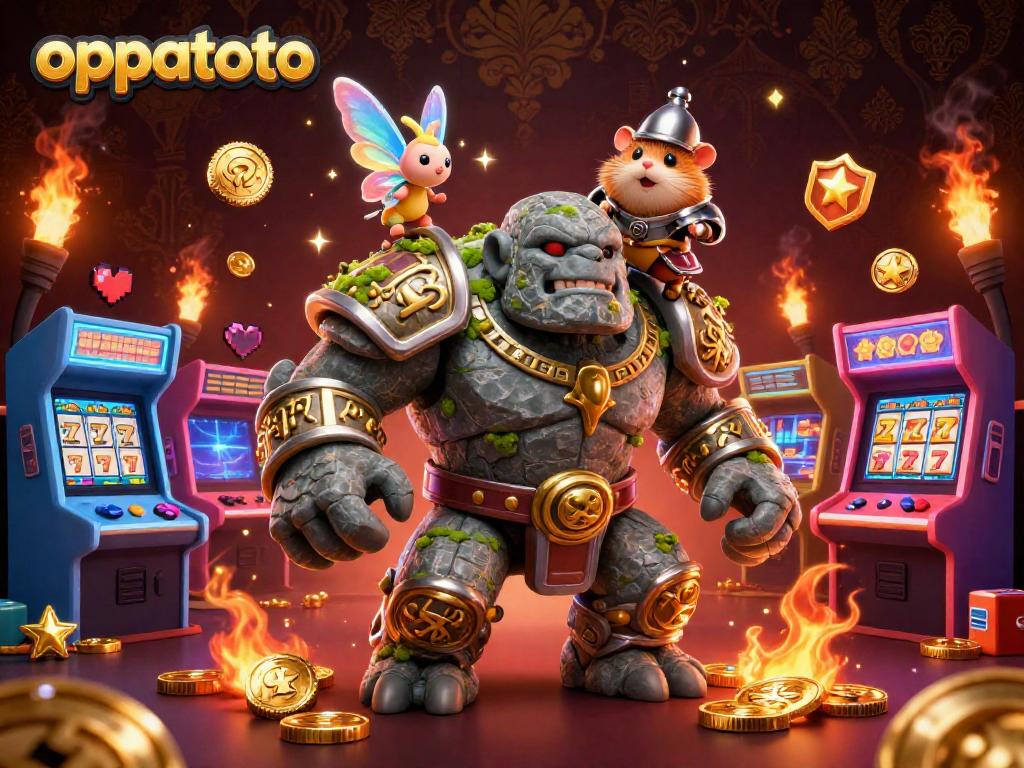 Experience dynamic gameplay with oppatoto featuring unique characters in an engaging casino scene.