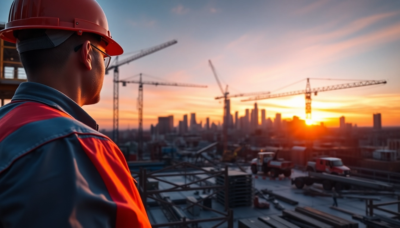 Engaging view of a Manhattan General Contractor managing a bustling construction project in the city.